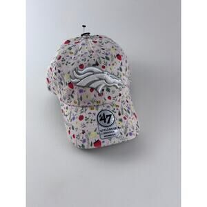 NWT Denver Broncos ’47 Floral Clean Up Hat Women’s Adjustable Pink Cap NFL